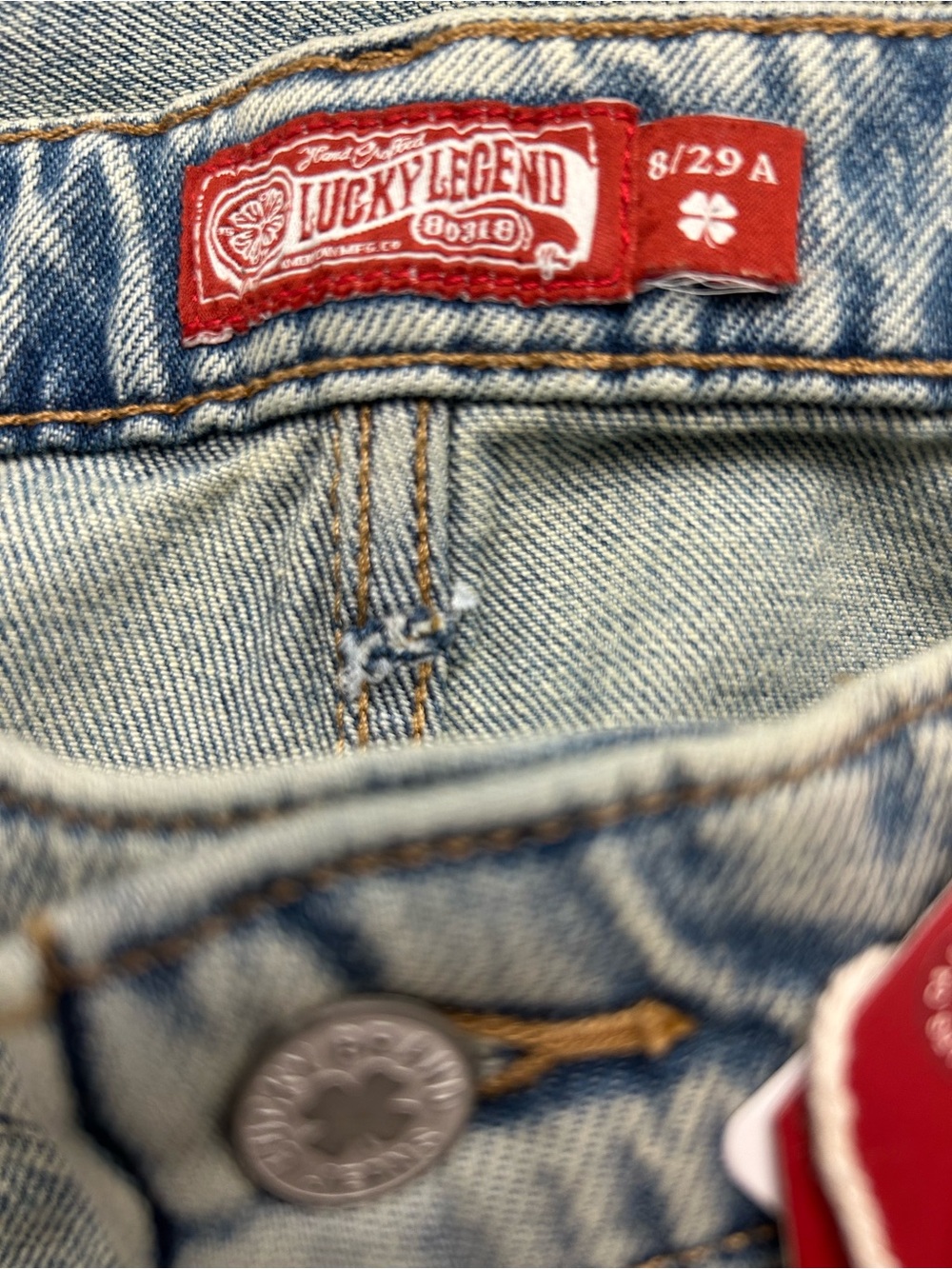 NWT Lucky Legend Jeans Limited Edition Fully Embroidered Baggy - Vintage Wash - Picture 10 of 12